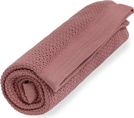 Vinter & Bloom manta orgánica Soft Grid evening rose