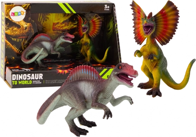 Set de figuras de dinosaurios: espinosaurus y dilofosaurio (2 uds.)
