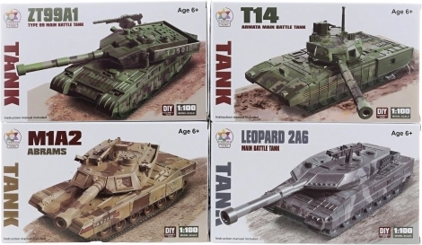 Maqueta de tanques – 4 tipos (plástico, encaje a presión)