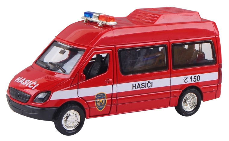 Camión de bomberos con mecanismo de retroceso 1:36