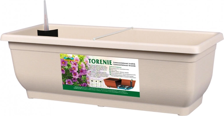 Jardinera autorregante Torenie Modern 50 cm marrón claro