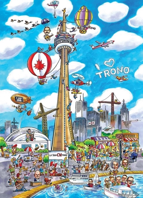 Puzzle DoodleTown: Toronto 1000 piezas