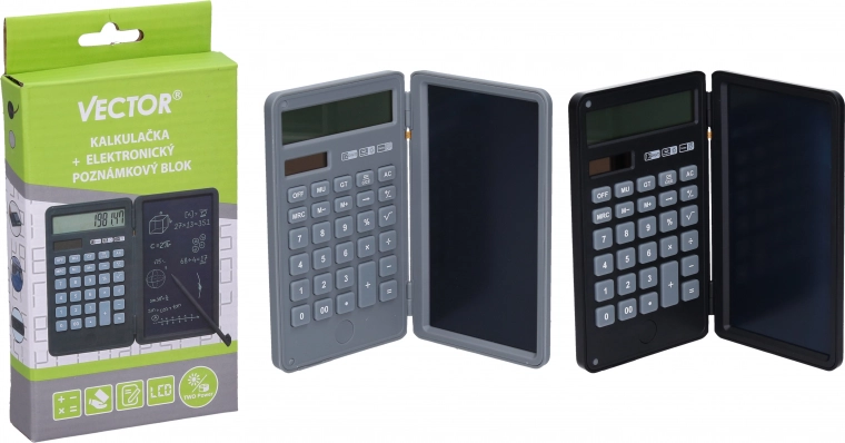 Calculadora y bloc de notas electrónico Vector