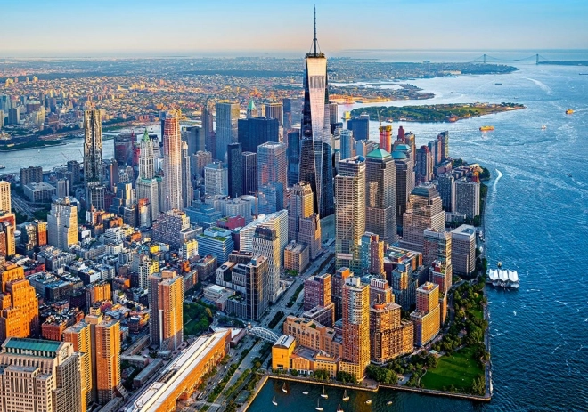 Puzle de 500 piezas Atardecer sobre Manhattan