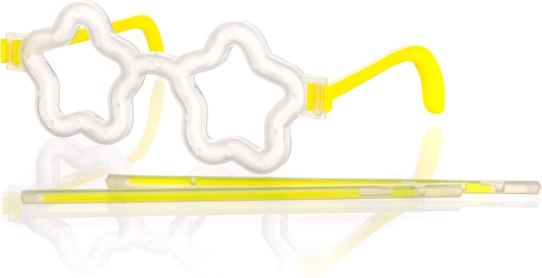 Gafas luminosas en forma de estrella con 2 pulseras fluorescentes de 20 cm MY PARTY