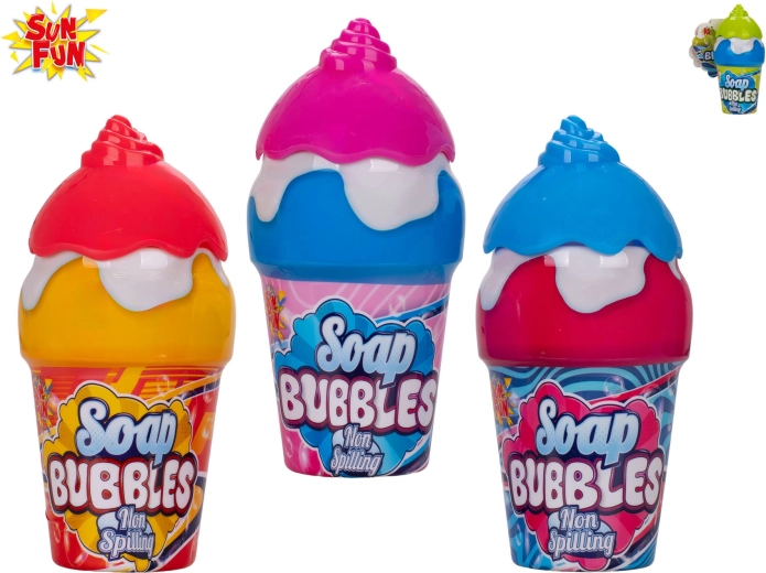 Pompas de jabón Sun Fun con forma de helado, 40 ml