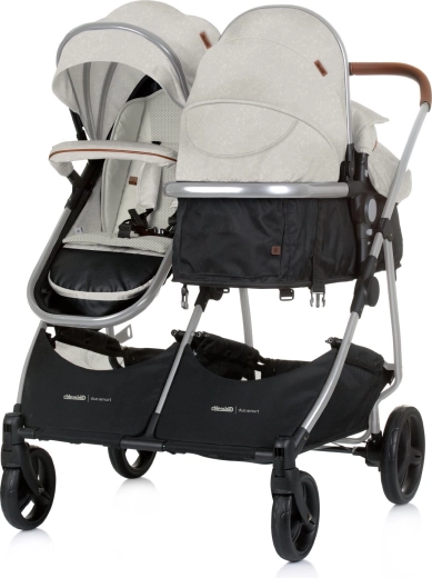 Cochecito Chipolino para gemelos y hermanos 2en1 Duo Smart biscotta