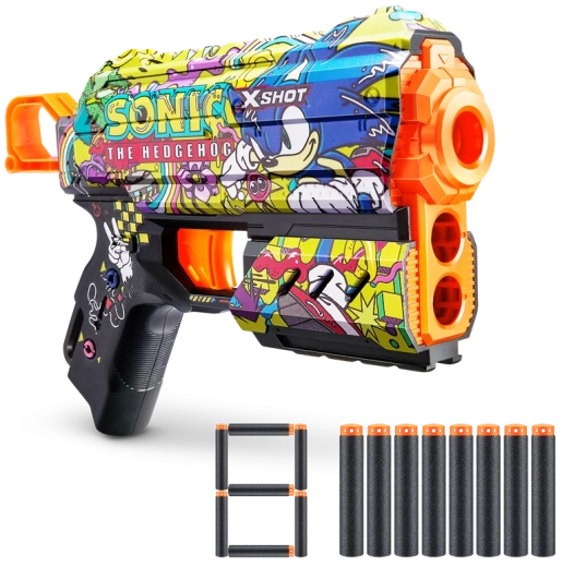 X-Shot Skins Flux SONIC the Hedgehog – lanzador de espuma