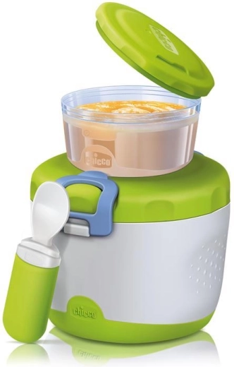 Chicco termo recipiente para comida con cuenco y cuchara de viaje 350 ml
