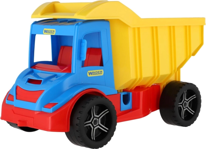 Camión de construcción colorido para pequeños conductores