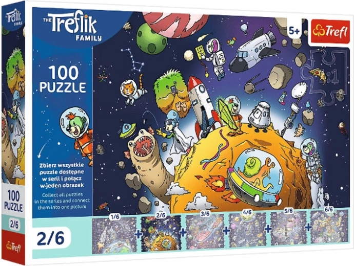 Puzzle Treflik en el espacio 100 piezas