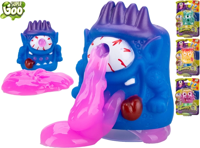 Super Goo Brainboooom monstruito con slime 6 cm