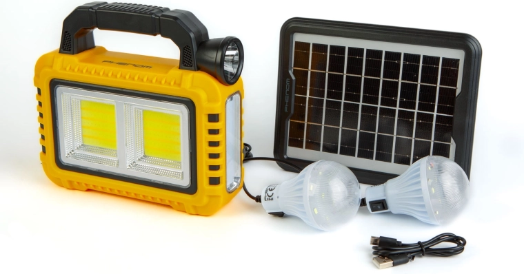 Carga solar y dos bombillas LED