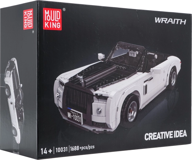 Set de construcción Mould King, descapotable blanco, 1688 piezas