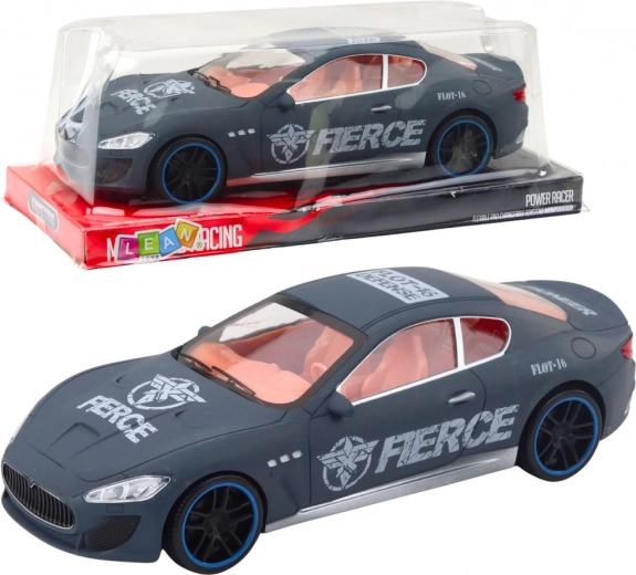 Coche deportivo con tracción trasera gris mate