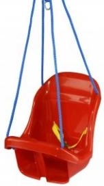 Columpio infantil de plástico con forma de sillita