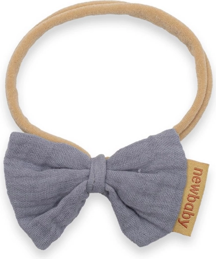 Diadema para bebés de muselina New Baby, gris