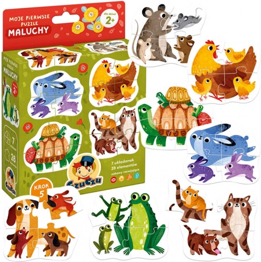 CzuCzu mis primeros puzles – crías de animales, 7 rompecabezas (2+)