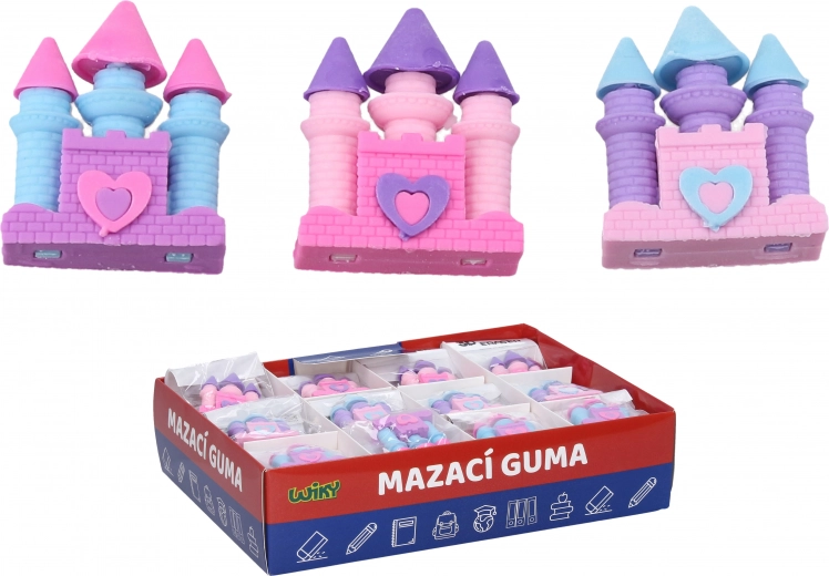 Goma de borrar con forma de castillo