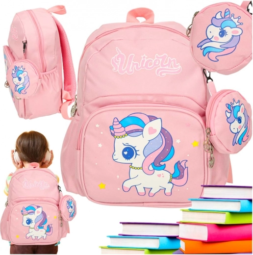 Mochila escolar infantil Unicornio 30×14×23 cm