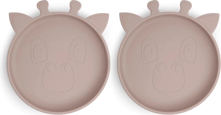 NUUROO Akila plato de silicona Giraf Woodrose (2 uds)