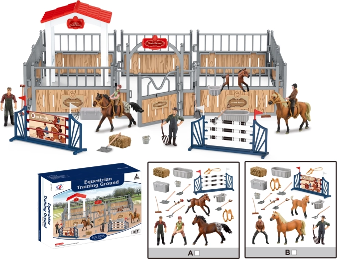 Animalitos de la granja – pista de equitación con accesorios