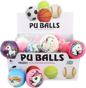 Pelota con motivo de unicornio 7 cm (paquete de 24 uds.)