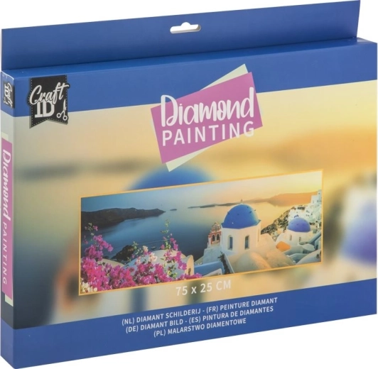 Pintura de diamantes Santorini 75 × 25 cm