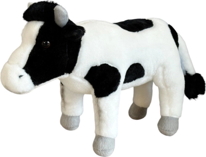 Vaca de peluche blanco y negro 22 cm