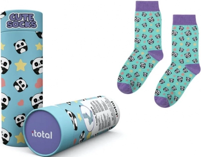 Calcetines de algodón con pandas