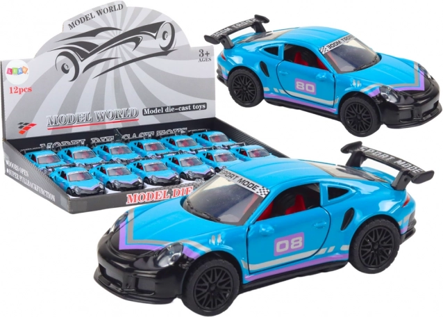 Coche deportivo metálico 1:32 con mecanismo de inercia – turquesa