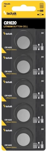 Batería de botón de litio Technik Platinum CR1620 3 V (paquete de 5 uds.)