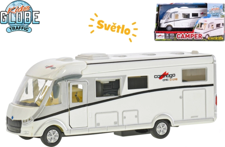 Kids Globe Traffic caravana CARTHAGO 16 cm con iluminación y retroceso