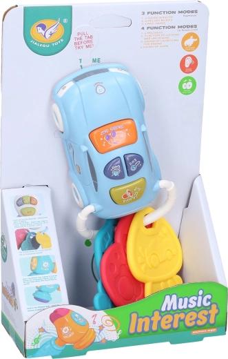 Cochecito con llaves con efectos de luz y sonido 17 cm - 1 pieza