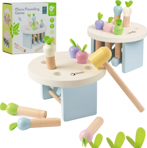 Juego de madera Golpea la zanahoria con un martillito