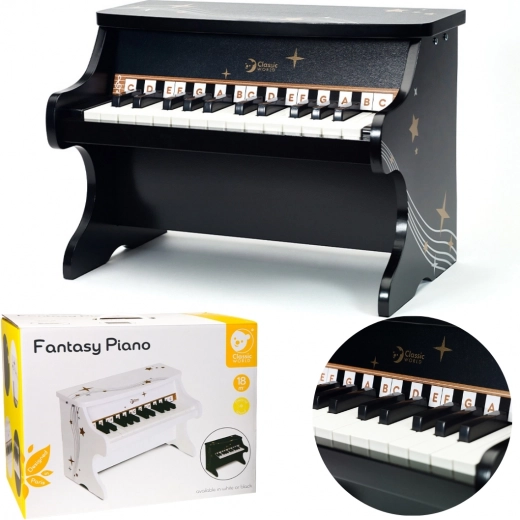 Pianino infantil Classic World – negro de madera