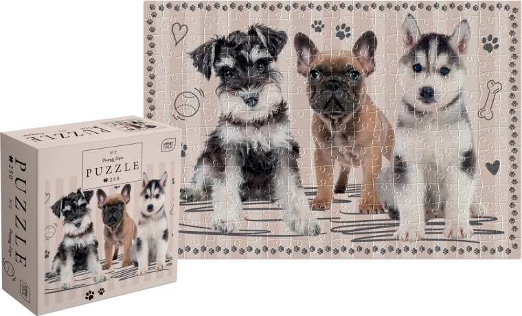 Puzzle Crías: cachorritos de 250 piezas