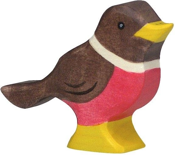 Holztiger figura de madera petirrojo (robin) - 1 pieza