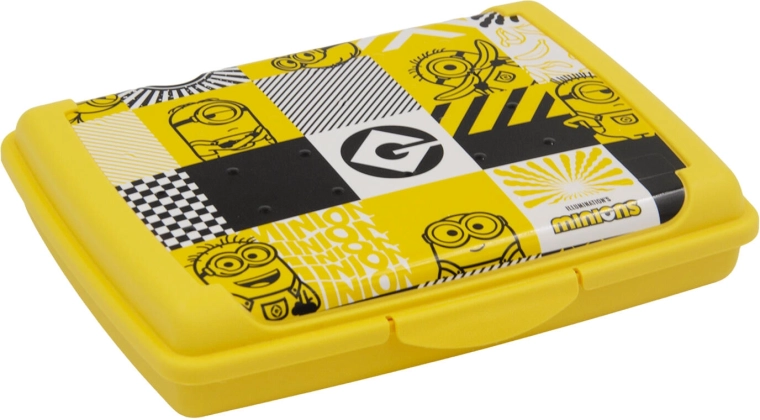Caja para merienda Minions amarilla 17 × 13 × 3,5 cm