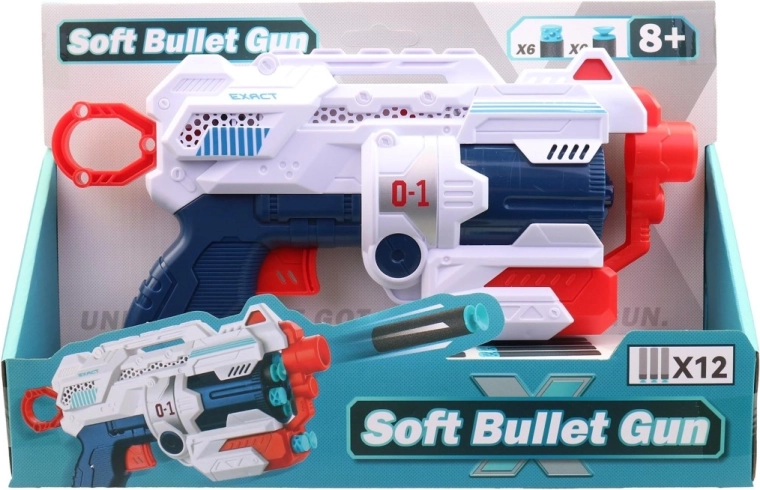 Pistola de plástico con dardos para niños 28,5 cm