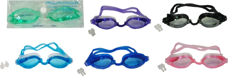 Gafas de natación con sellado de silicona y puentes nasales intercambiables