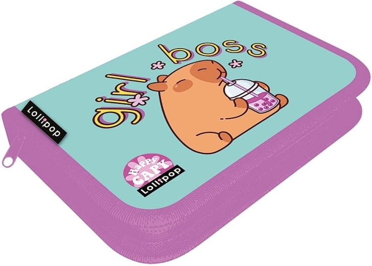 Estuche LizzyCard capibara – 1 piso con dos solapas