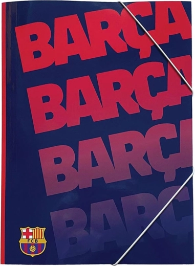 Carpeta para cuadernos FC Barcelona A4 con goma elástica azul marino