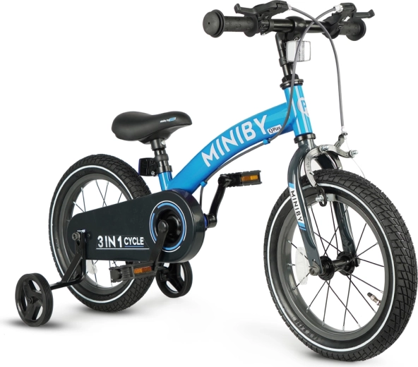 Bicicleta infantil Qplay Miniby 3 en 1 azul (14")