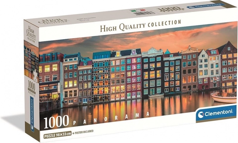 Puzzle panorámico Clementoni Mañana en Ámsterdam 1000 piezas