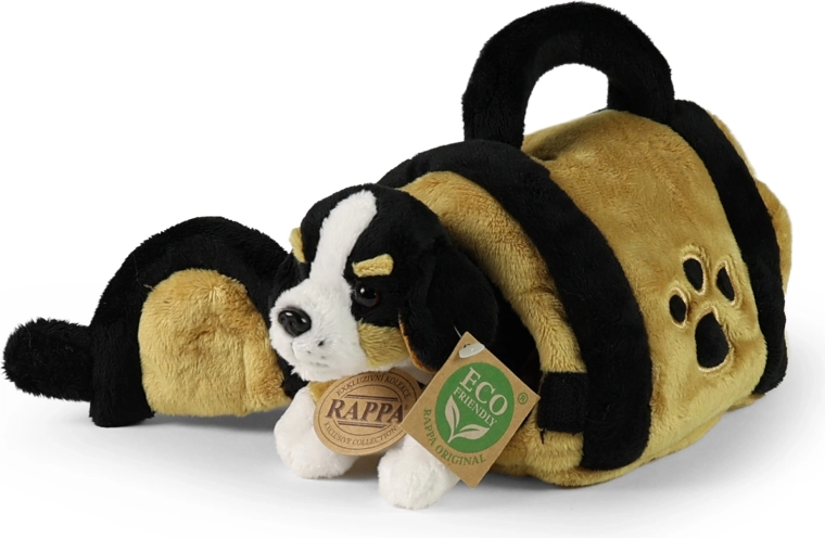 Perro boyero de Berna de peluche en transportín 15 cm eco-friendly