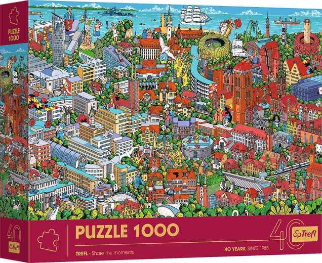Puzzle Trefl Premium Plus Share the Moments: Trojměsto 1000 piezas