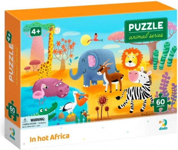 Puzzle Dodo Animales: Calor en África, 60 piezas