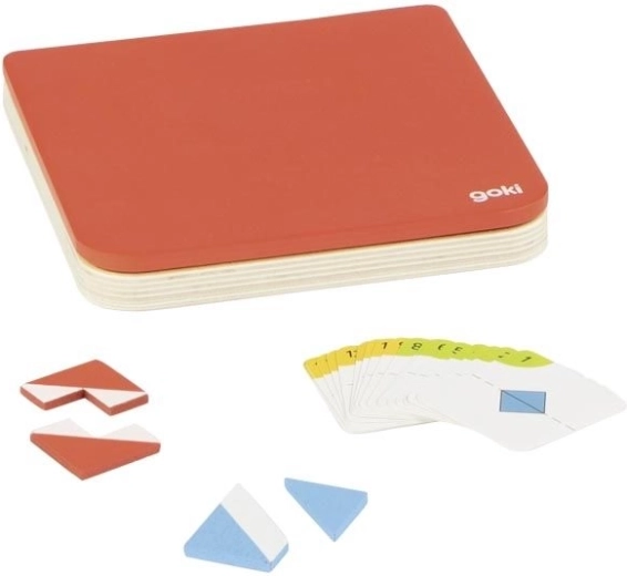 Formas de colores y tarjetas de desafíos para desarrollar habilidades