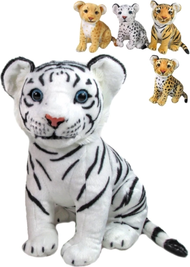 Cría de safari de peluche 31 cm (tigre o leopardo) - 1 unidad